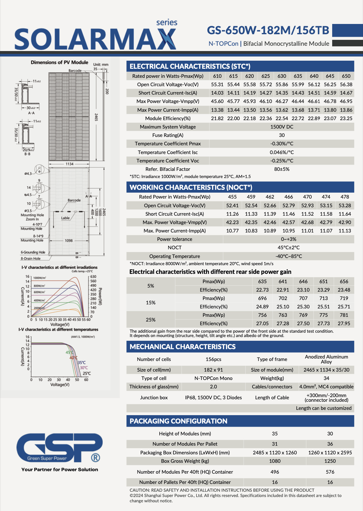 Solar Panel Spec Sheet 2